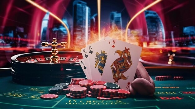 Asia Gaming studio setup Croupier dealing cards at Lucky Twins studio